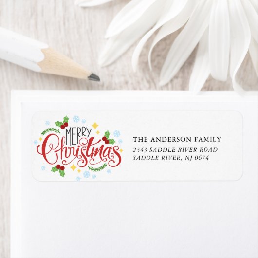 Étiquette Joyeux Noël (En situation)