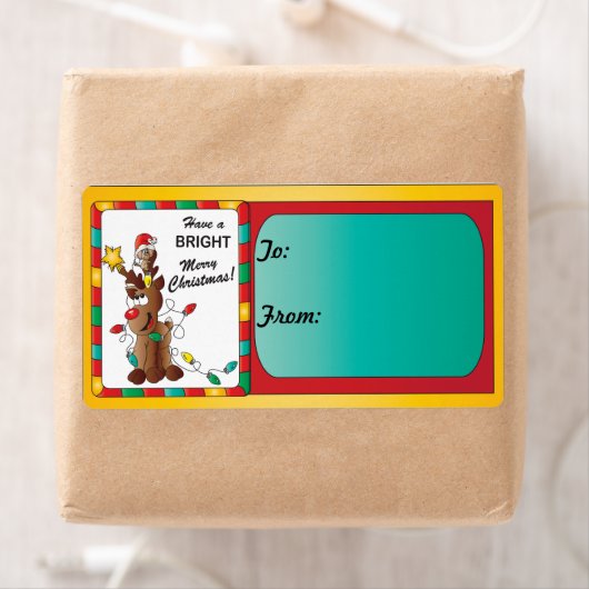 Étiquette Joyeux Noël (En situation)