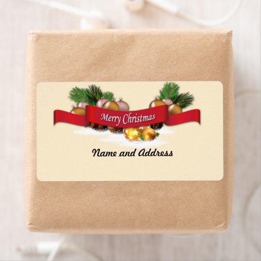 Étiquette Joyeux Noël (En situation)