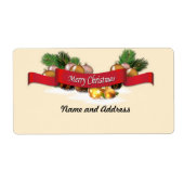 Étiquette Joyeux Noël (Devant)