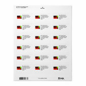 Étiquette Joyeux Noël à Rasta Colors (Feuille entière)