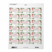 Étiquette Joyeux Noël baies d'hiver pines wath (Feuille entière)