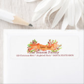 Étiquette Joyeux Noël, bannière de Noël aquarelle (En situation)