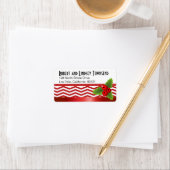 Étiquette Joyeux Noël Chevron (En situation)