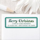 Étiquette Joyeux Noël dans le Font Lab inspiré par l'église (En situation)