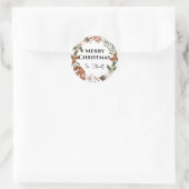 Étiquette Joyeux Noël dans un style nordique simpl (Sac)