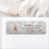 Étiquette Joyeux Noël, Dessin de dessin, Glittery Bokeh (En situation)