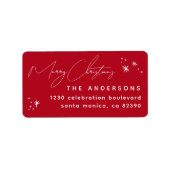 Étiquette Joyeux Noël écrit à la main Adresse de retour (Devant)