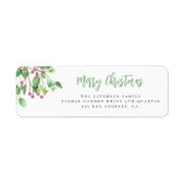 Étiquette Joyeux Noël écriture manuscrite adresse de retour (Devant)