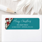 Étiquette Joyeux Noël en lettres de script moderne (En situation)
