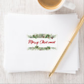 Étiquette Joyeux Noël encadré Hiver Voeux (En situation)