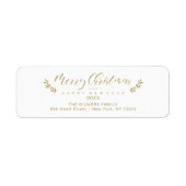 Étiquette Joyeux Noël et Joyeux Jour de l'An Script lunatiqu (Devant)