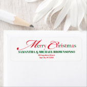 Étiquette Joyeux Noël Famille Maison Script (En situation)