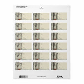 Étiquette Joyeux Noël Forêt d'hiver Forêt de renard Joie (Feuille entière)