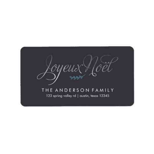 Étiquette Joyeux Noel Français Noël (Devant)