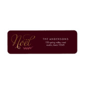 Étiquette Joyeux Noel Français Noël (Devant)