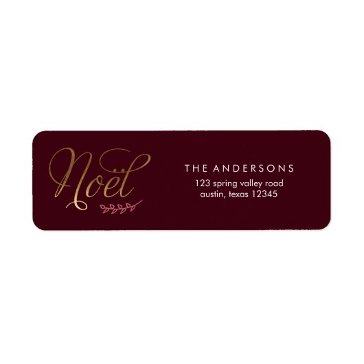 Étiquette Joyeux Noel Français Noël (Devant)