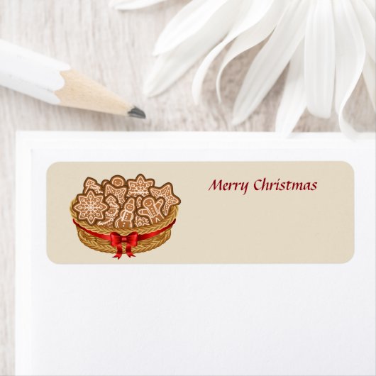 Étiquette Joyeux Noël Gingerbread Cookies (En situation)