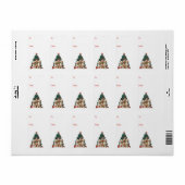 Étiquette Joyeux Noël Goldendoodle Chiens (Feuille entière)