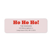 Étiquette Joyeux Noël Ho Ho Ho Rétro (Devant)
