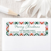 Étiquette Joyeux Noël moderne Adresse de retour (En situation)