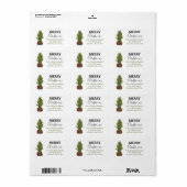 Étiquette Joyeux Noël Moderne Rustique Adresse de Retour (Feuille entière)