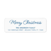 Étiquette Joyeux Noël moderne vacances Adresse de retour (Devant)
