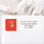 Étiquette Joyeux Noël moderne Vacances brillantes (En situation)