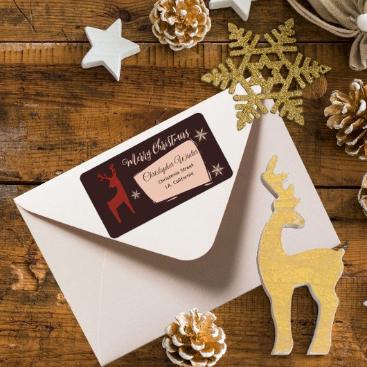 Étiquette Joyeux Noël mon petit cerf