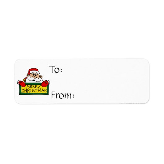 Étiquette Joyeux Noël Père Noël (Devant)