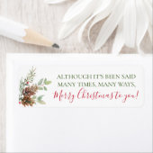 Étiquette Joyeux Noël Pinecone (En situation)