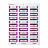 Étiquette Joyeux Noël Polka-Dot Impression Avec Rose Clair (Feuille entière)