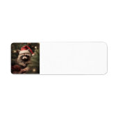 Étiquette Joyeux Noël Racoon (Devant)