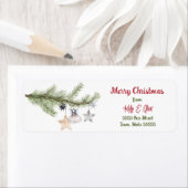 Étiquette Joyeux Noël Rouge Typographie Mignonne Décontracté (En situation)