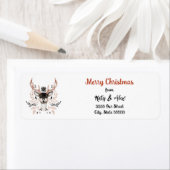 Étiquette Joyeux Noël Rouge Typographie Moderne Design (En situation)