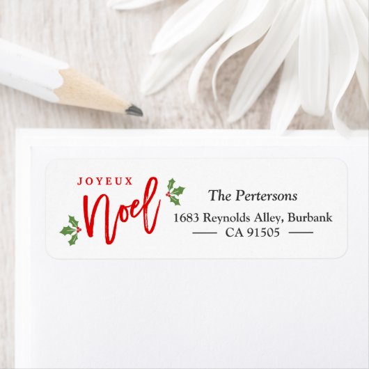 Étiquette Joyeux Noel Script Simple Chic Joyeux Noël (En situation)