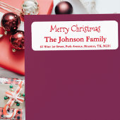 Étiquette Joyeux Noël simple personnalisé Script de nom de f