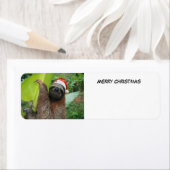 Étiquette Joyeux Noël Sloth (En situation)