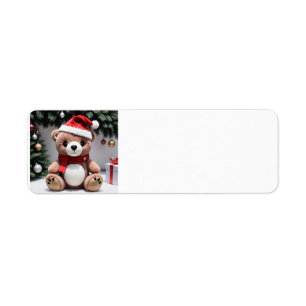 Étiquette Joyeux Noël Teddy Bear