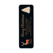 Étiquette Joyeux Noël | Vacances forestières enchantées (Devant)