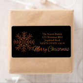 Étiquette Joyeux Noël x mas cristal lumière (En situation)