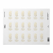 Étiquette Joyeux Nouvel An Faux Foil Holiday Retour Adresse (Feuille entière)