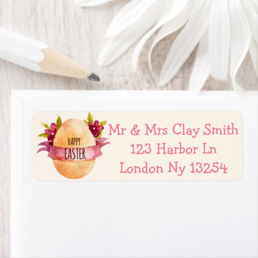 Étiquette Joyeux Pâques (En situation)