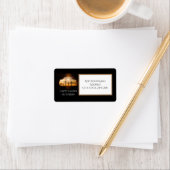 Étiquette Joyeux Pâques Il est ressuscité Trois Croix Adress (En situation)