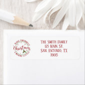 Étiquette Joyeux petit Noël Adresse de retour (En situation)