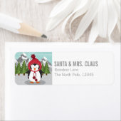 Étiquette Joyeux pingouin de Noël (En situation)