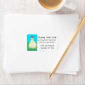 Étiquette Joyeux poulet libre gamme oeufs de ferme carte de  (En situation)