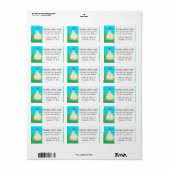 Étiquette Joyeux poulet libre gamme oeufs de ferme carte de  (Feuille entière)