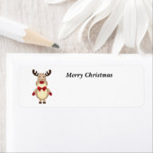 Étiquette Joyeux rennes de Noël (En situation)