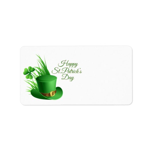 Étiquette Joyeux salutations de la Saint Patrick (Devant)